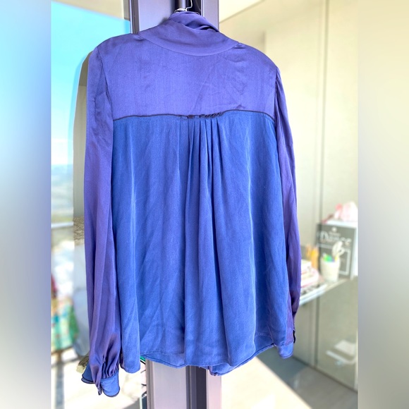 Stunning Navy Bow Blouse in Classic Navy Blue - Picture 2 of 8